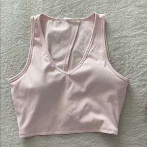 Yogalicious Light Pink Ribbed Tank Top